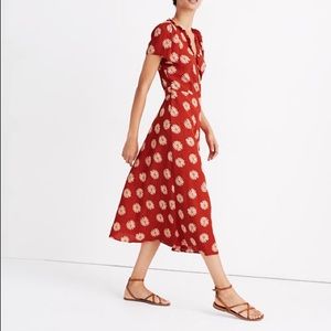 Madewell Daisy Daydream ruffle edge wrap dress NWT